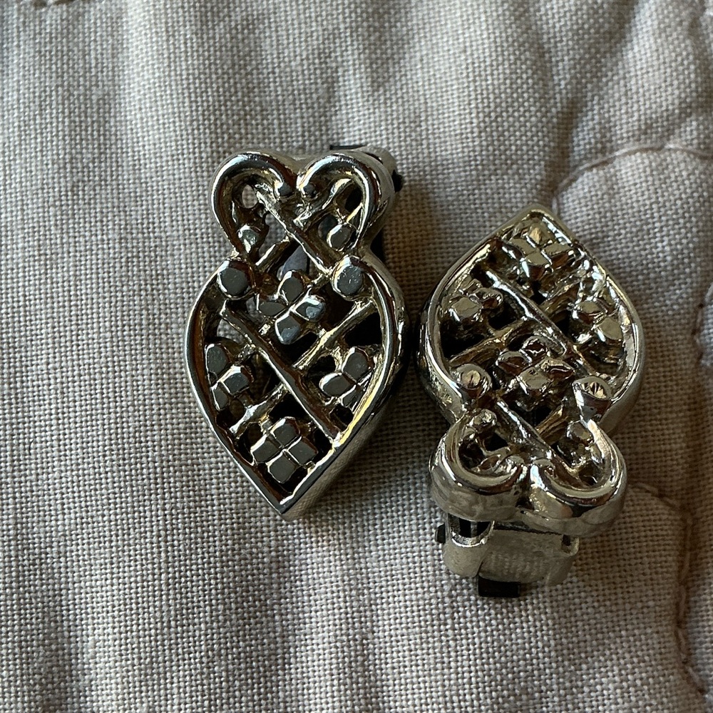 Vintage golden Heart Earrings